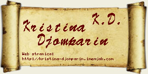 Kristina Đomparin vizit kartica
